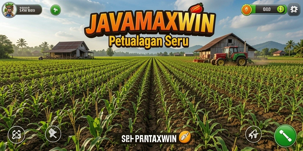 Tampilan menarik dari gameplay JAVAMAXWIN saat bertani dengan berbagai tanaman.