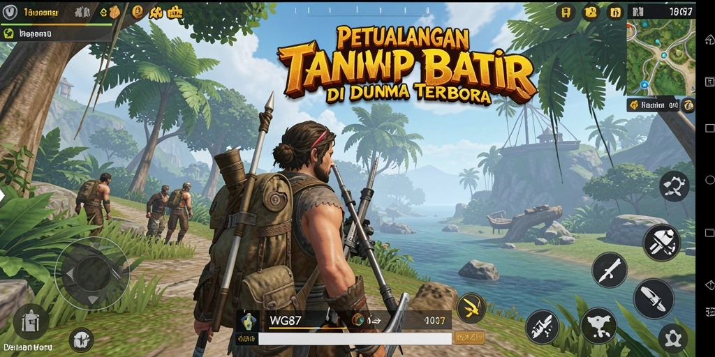 Screenshot utama WG87 menampilkan aksi mendebarkan dalam dunia terbuka yang luas.